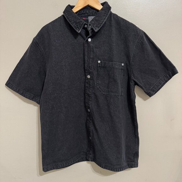 Jordan | Shirts | Nike Air Jordan Denim Snap Front Short Sleeve